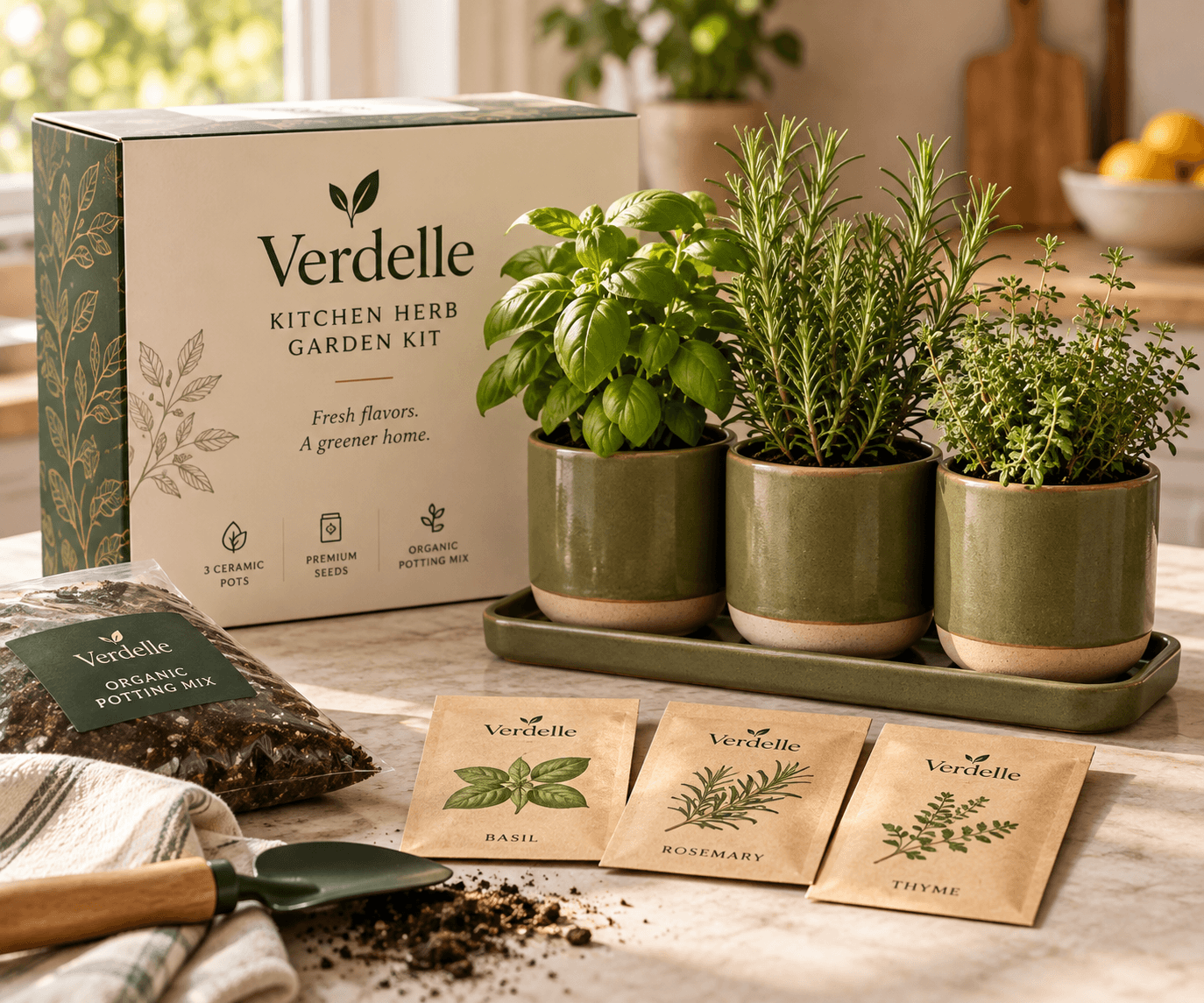 Verdelle Kitchen Herb Garden Kit illustrative preview